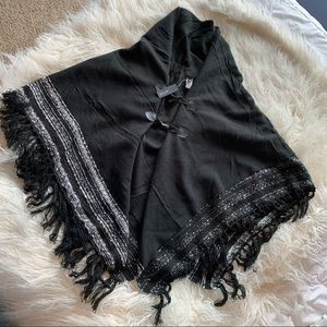 NEW Apt. 9 Black Fringed Shawl